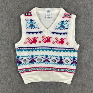 Vintage Izod Lacoste Kids Youth Sweater Vest Large Pattern Acrylic Knit 70s 80s